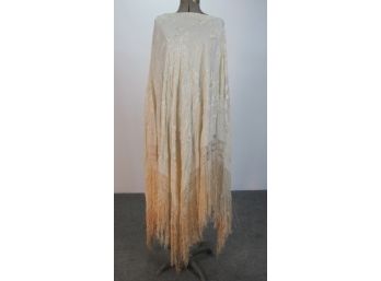 Embroidered Oriental Long Pancho