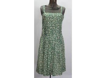 Albert Nipon Green Floral Dress