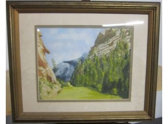 Watercolor  Of St. Vrain River Valley,Co