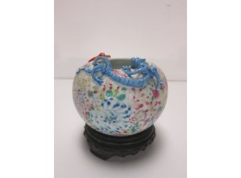 Oriental Vase With A Blue Dragon