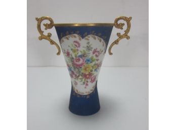 Brass Handle Vase By Limoge