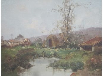 The Village- Oil On Board