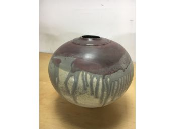 Signed Large Pottery Vase