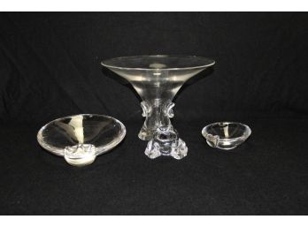 Group Of Three Steuben Glass Articles