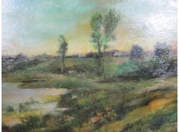 Unsigned-Landscape Oil On Canvas