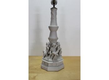 Porcelain Bisque Figural Table Lamp