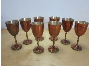 8 Copper & Brass Goblets