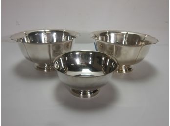 3 Silver-Plated Bowls #204