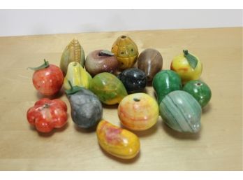 Group Lot Of Marble Fruits