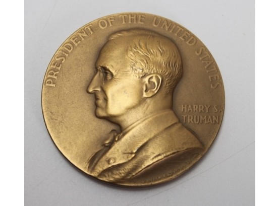 Harry S Truman 1st Presidential Inauguration Medal Bronze