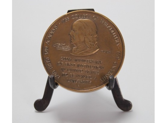 University Of Pennsylvania 1779-1979 Bronze  Medal