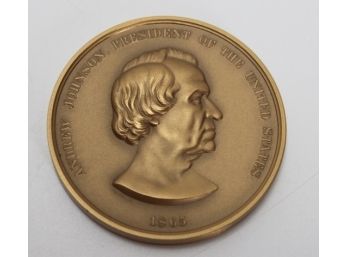 Andrew Johnson 76mm United States Presidential Bronze Medal