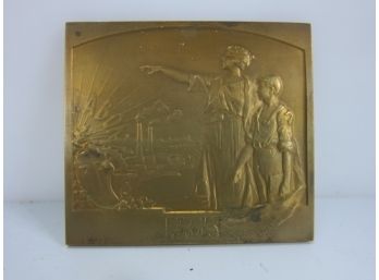 1925 FRENCH AWARD ART MEDAL PLAQUE LABOR