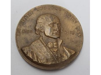 Chief Justice John Jay Bronze Medal 1789-1795