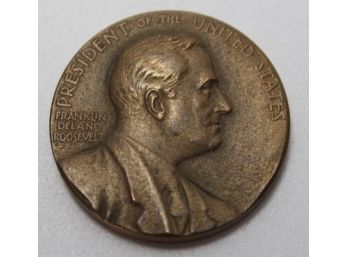 US Mint Medal President Franklin Delano Roosevelt 3' Bronze