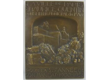 France, Medal, Maurice Quentin, Conseiller Municipal De Paris, 1926, Henry Nocq