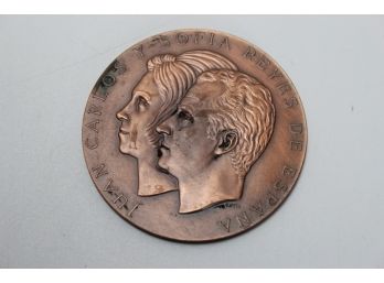 Juan Carlos Y Sofía Reyes De España Bronze Medal
