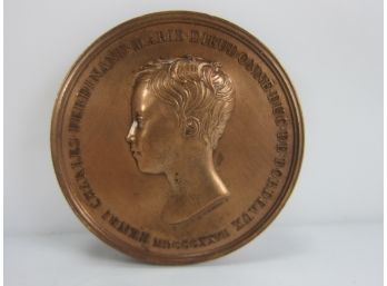 Duchess Of Berry & Her Son, Duke Of Bordeaux 1827 Medal