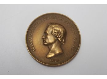 1853 Franklin Pierce 3' Bronze Indian Peace Medal- U.S. Mint