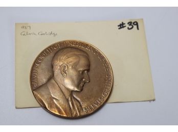 US Mint Calvin Coolidge Presidential High Relief Bronze Inaugural Medal