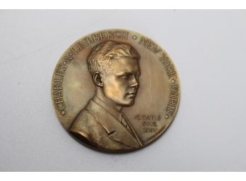 Charles A Lindbergh New York -Paris  Bronze Medal