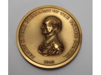 President James K. Polk Bronze Art Medal U.S. Mint