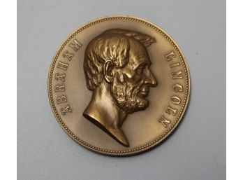 U.S. Mint Medal President Abraham Lincoln 3' Bronze