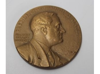 Franklin Delano Roosevelt Bronze Presidential Medal