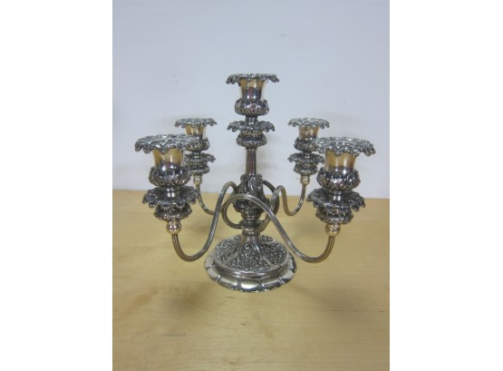 Silver-Plated 5 Candle Candelabra