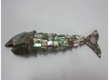 Vintage Mexican Articulated Abalone Fish Bottle Opener