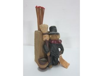 Vintage Poppytrail Artware Scarecrow Match Holder