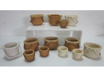 Small Porcelain Nantucket Baskets