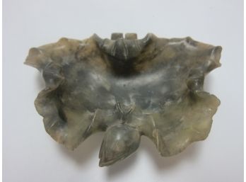 Hand Carved Marble Lotus Leaf Ashtray