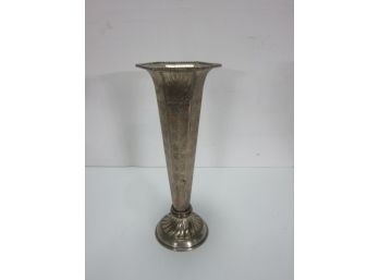 Silver-Plate  Flute Vase