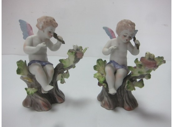 2 Very Rare Lefton Porcelain #952 Figurines 1946-53  (77A)