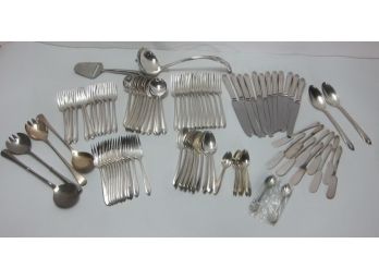 Group Lot Of Plated Silverware.(96)