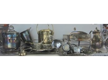 Silver Plated Shelf Lot (60)