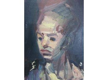 Signed Portrait Of A Woman Oil On Canvas  (261)