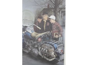 'Tex's Motorcycle' Poster  By Stevan Dohanos (2)