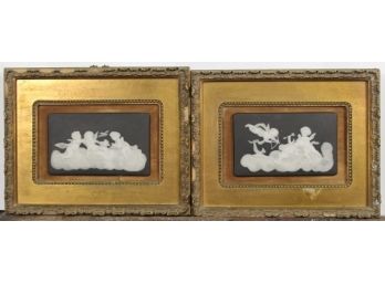Pair Of Framed Genuine Limoge Plaques (40)