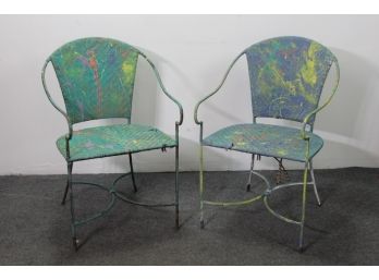 Pair Of Painted Chairs