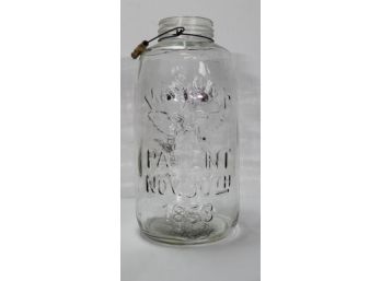 Vintage 5 Gallon Glass Mason's Jar Patent Nov. 30th 1858 Eagle Star