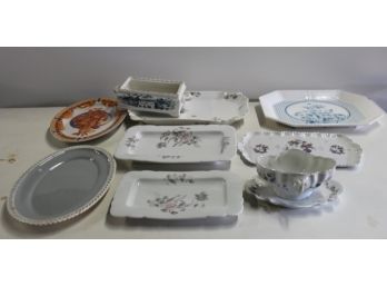 Shelf Lot- (Serving Platters And Bowl)