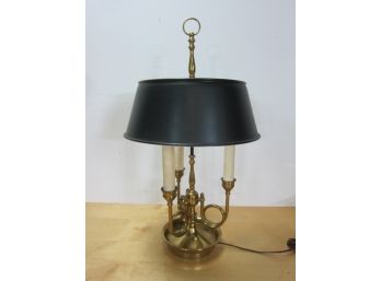 Bouillotte Table Lamp W/ Black  Shade