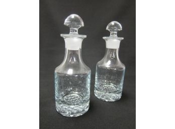2 Small  Crystal Decanters