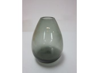 Gray Ombre Blown Glass Vase