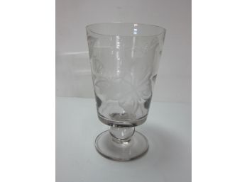 Vintage Etched Glass Vase (RB#147)