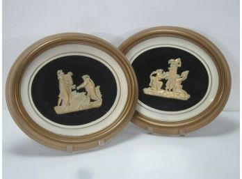 Pair Of Oval  Framed Silhouette