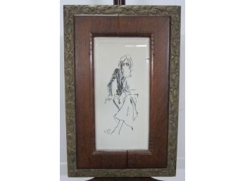 Signed And Dated Print Of A Woman