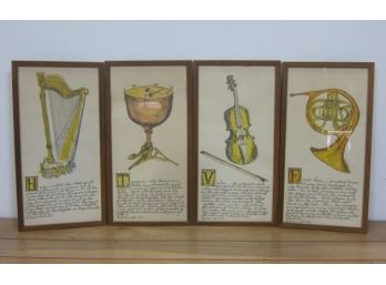 4 Prints Of Instruments